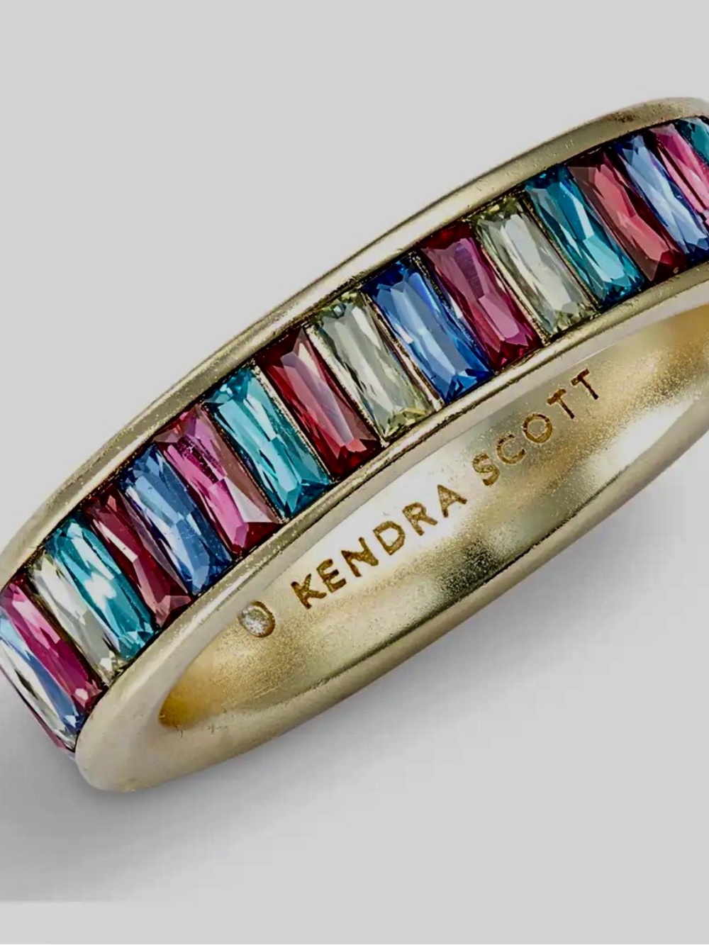 Kendra Scott “Jack” Band Multicolor Baguette Ring - Size 5 NWOT